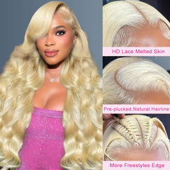 BOTNNS 28-inch 613 lace front wig for dramatic length and styling.