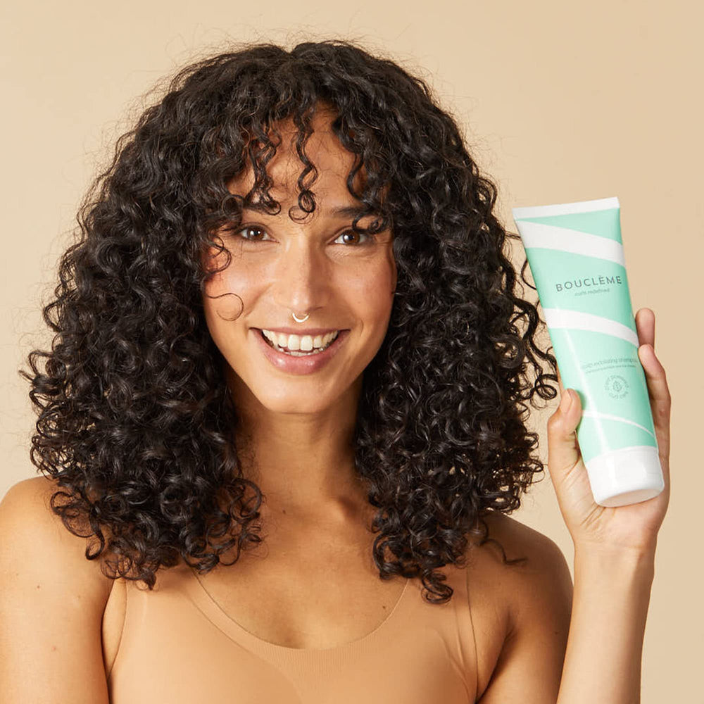 Bouclème bathroom setup designed for daily curly ritual and shine.