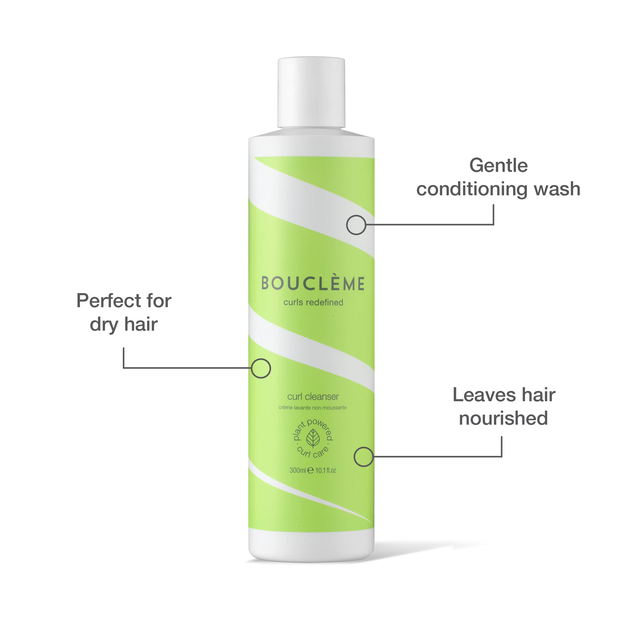 Boucleme Curl Cleanser applied to damp hair for gentle cleansing.