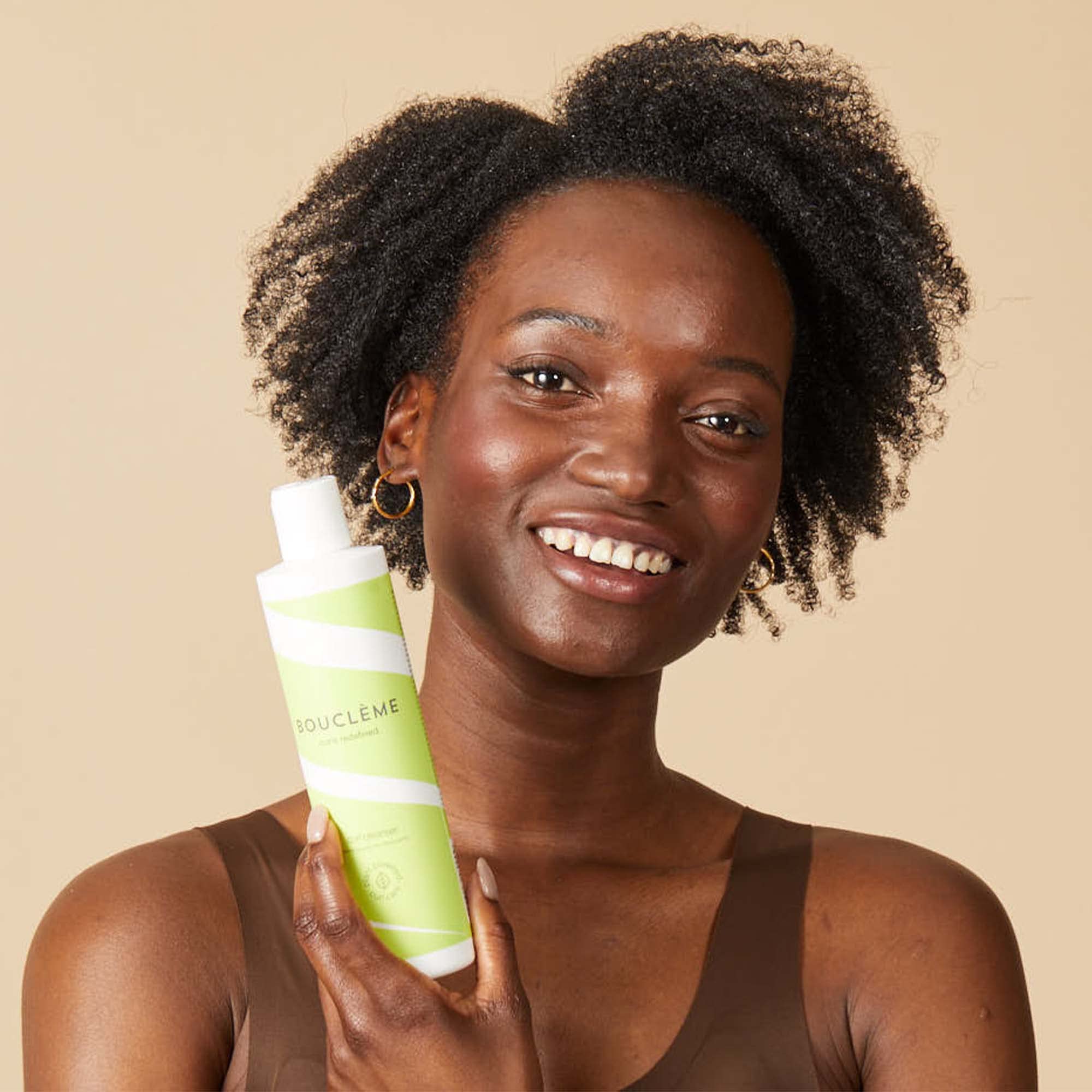 Label shows 98% natural ingredients in Boucleme Cleanser.