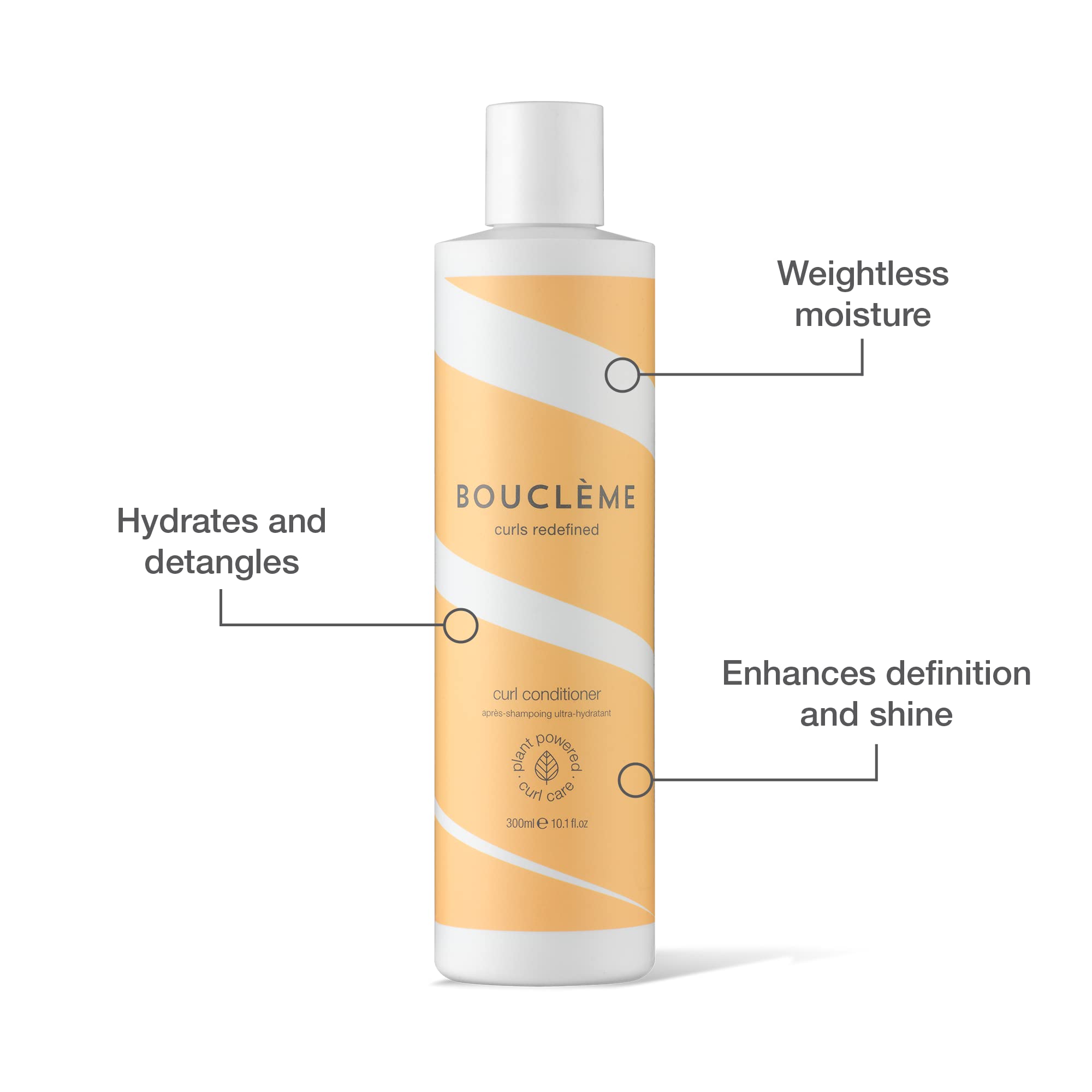 Boucleme Curl Conditioner packaging made from recycled materials