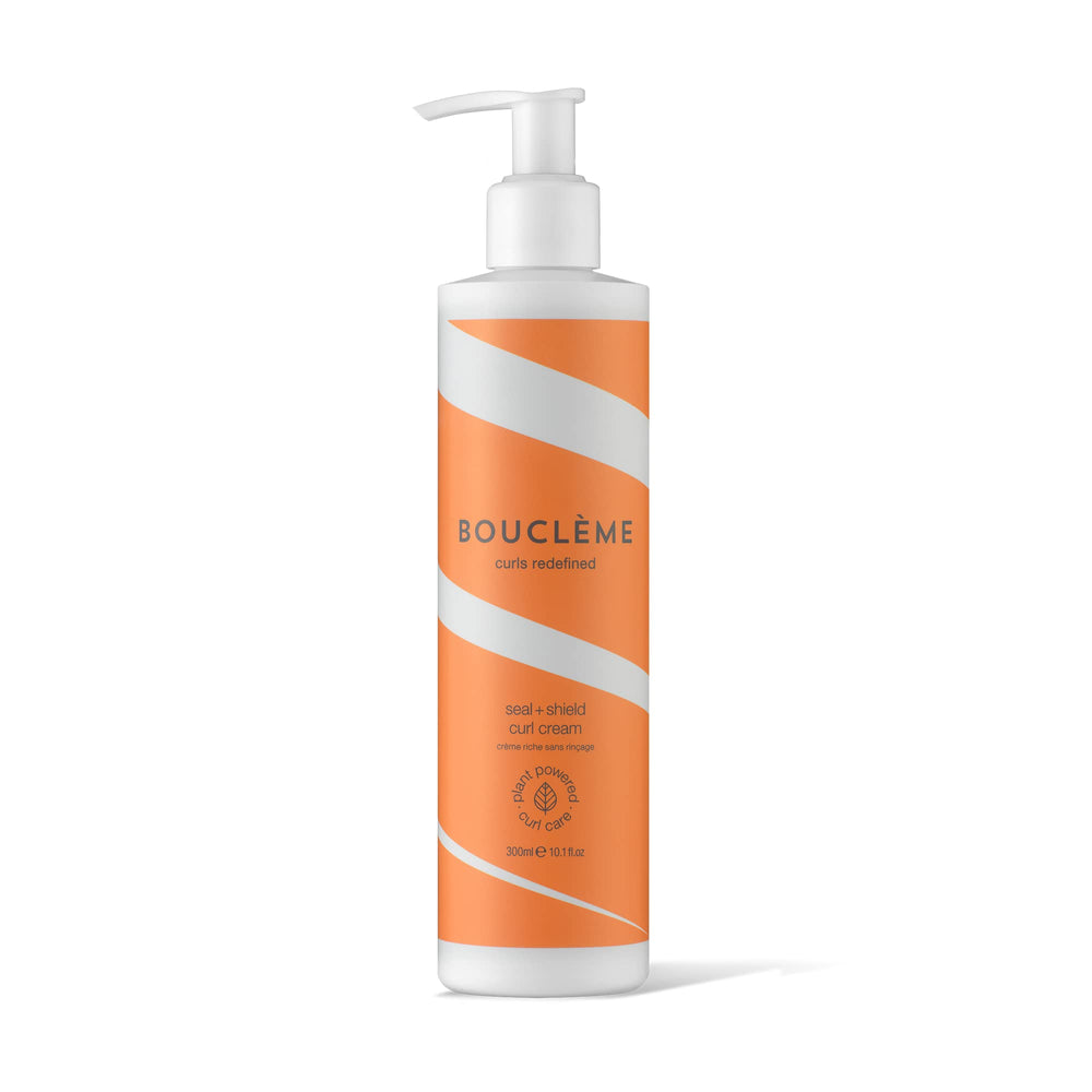 Bouclème Seal and Shield Curl Cream bottle ready to shield curls from humidity.
