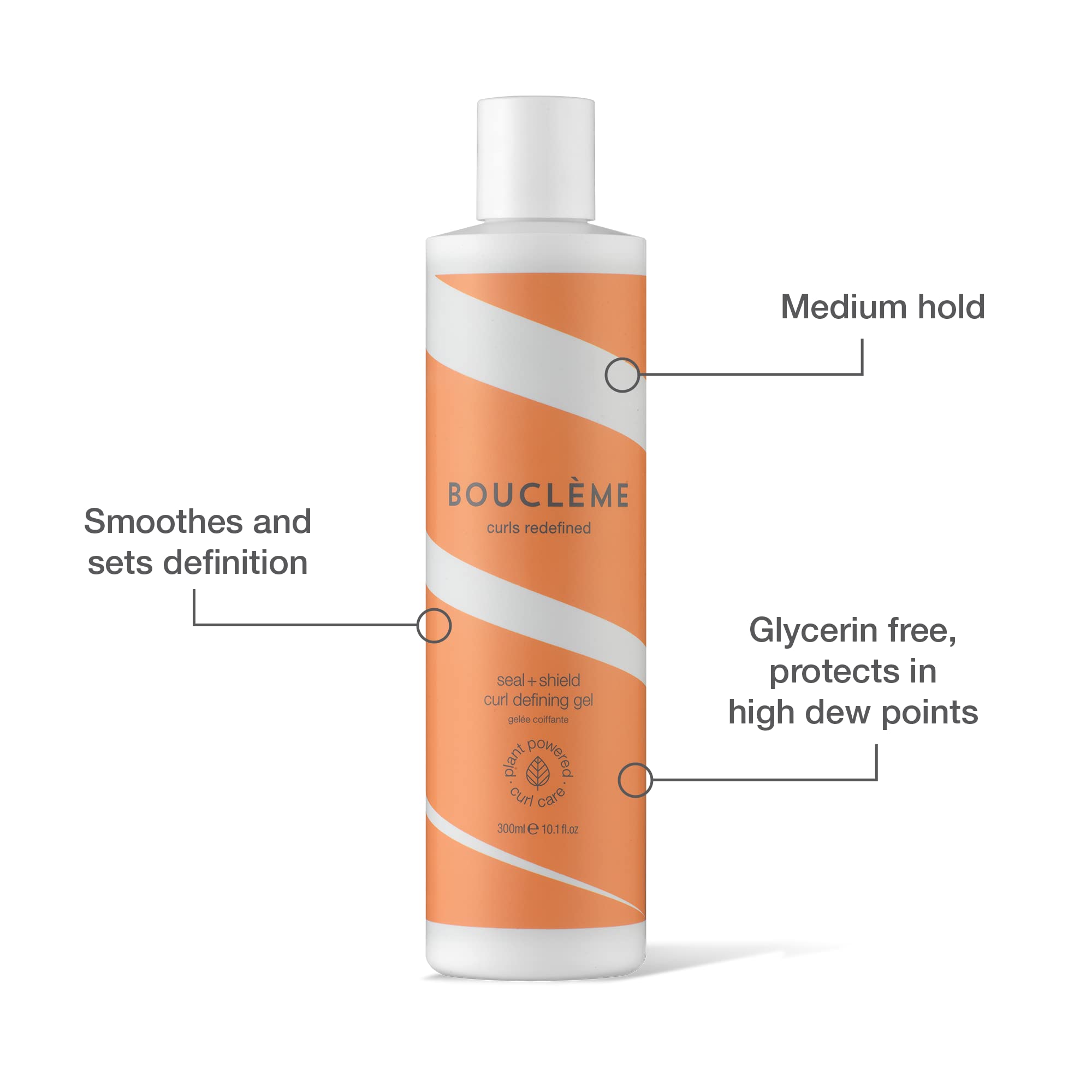 Boucléme Seal + Shield gel pump for easy, controlled application.