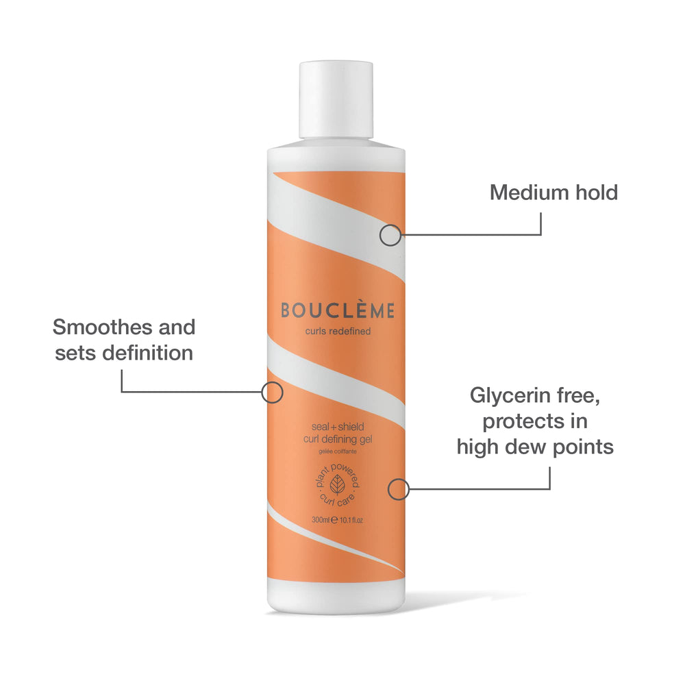 Boucléme Seal + Shield gel pump for easy, controlled application.