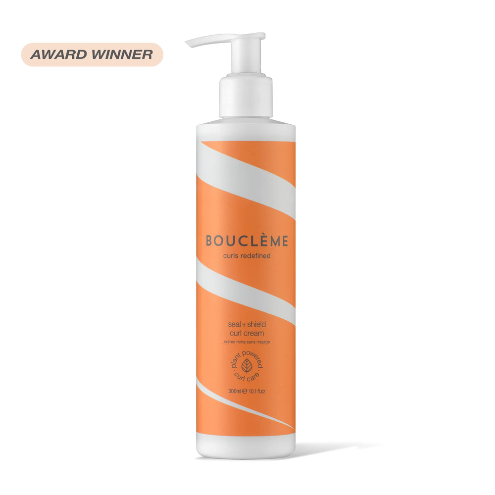 Finished curls with Bouclème Seal and Shield for frizz control in humidity.
