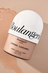 Boulangerie Paris Creme Caramel Body Cream in jar with caramel fragrance providing soothing aroma.