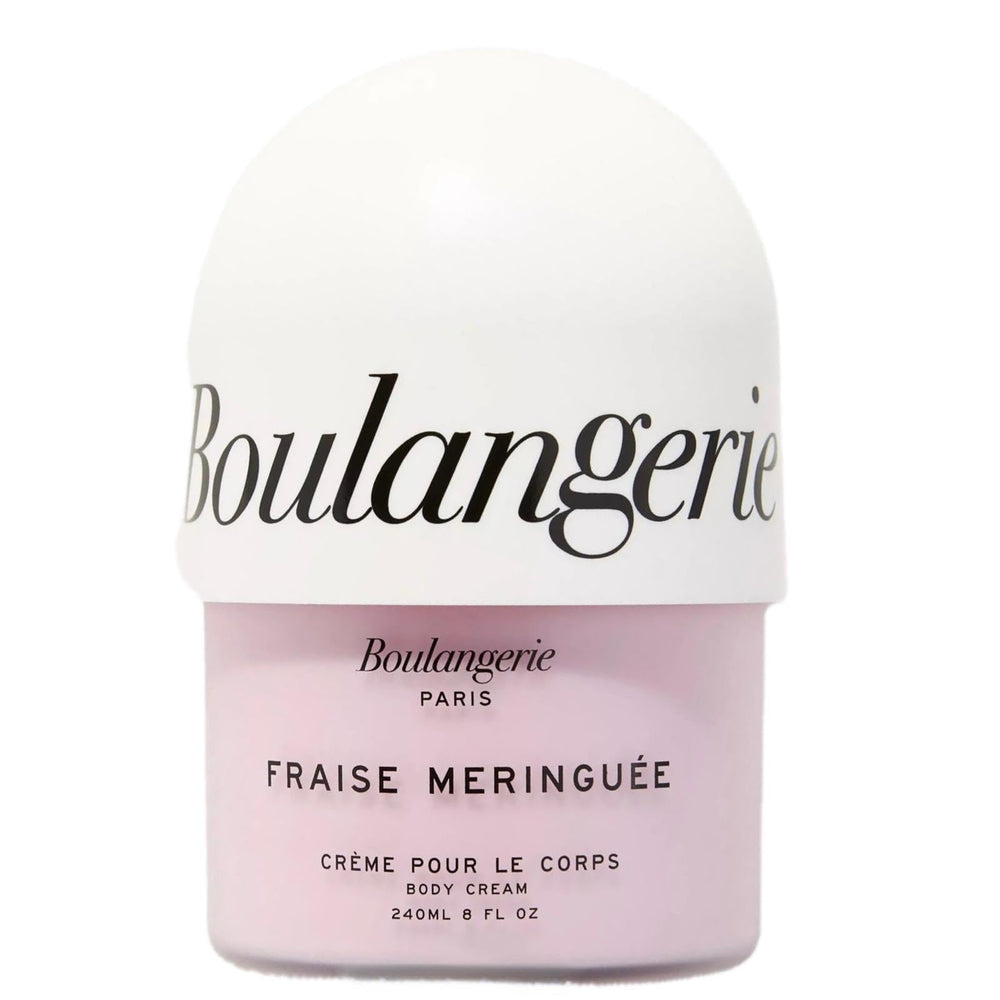 Boulangerie Paris Fraise Meringuée packaging showcases Parisian elegance for daily pampering.