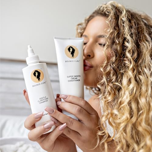 Bounce Curl Aloe Panthenol bottle label highlighting gentle conditioning