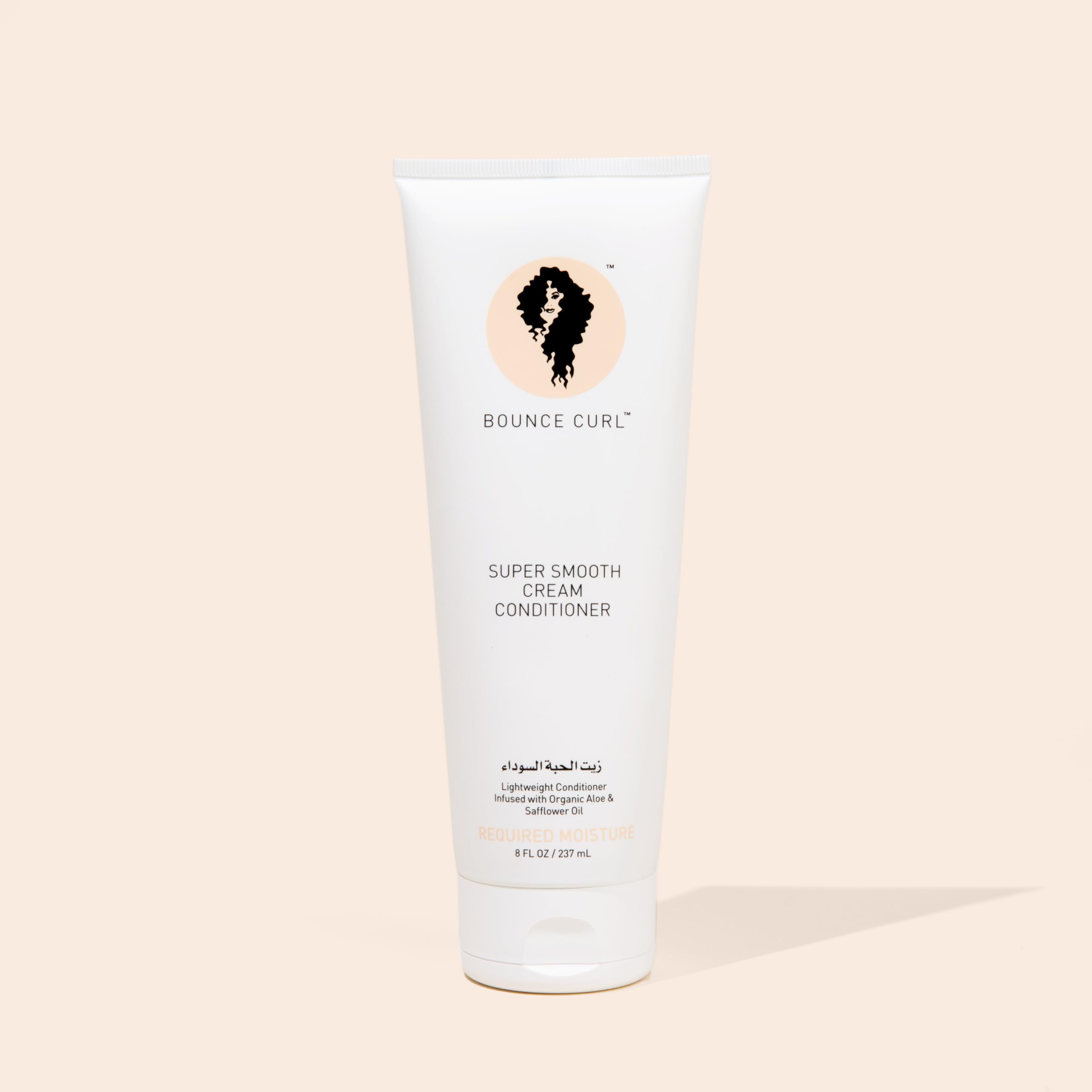 Label on Bounce Curl conditioner highlighting organic ingredients