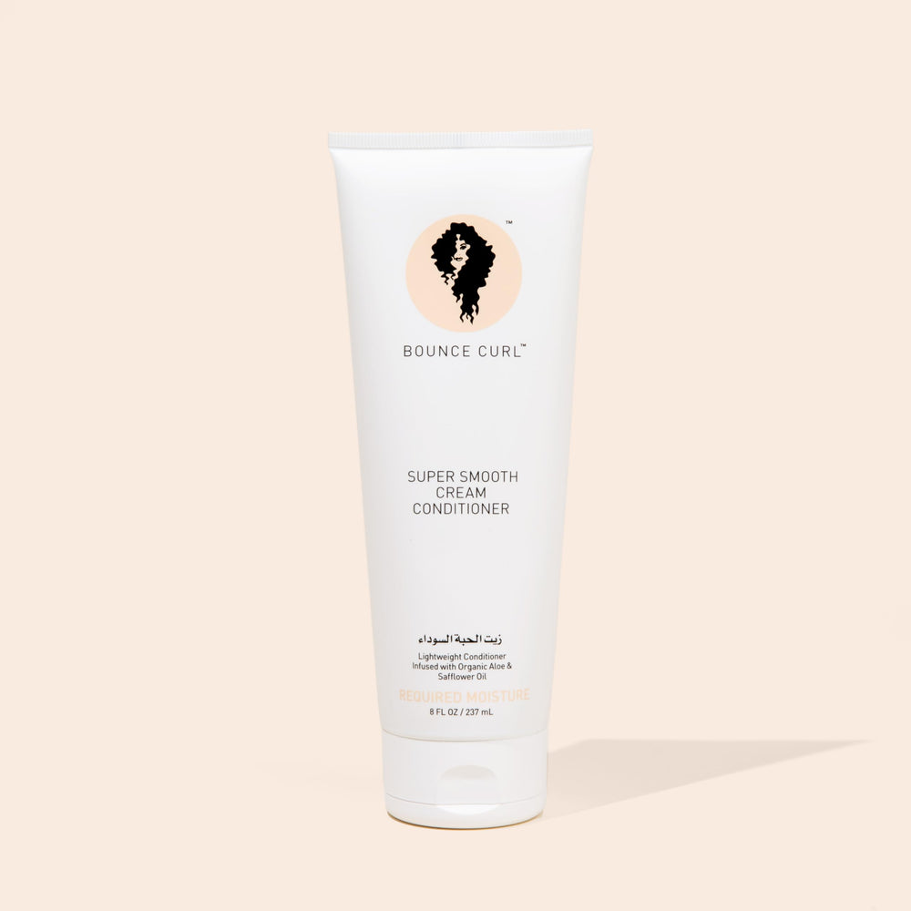 Label on Bounce Curl conditioner highlighting organic ingredients
