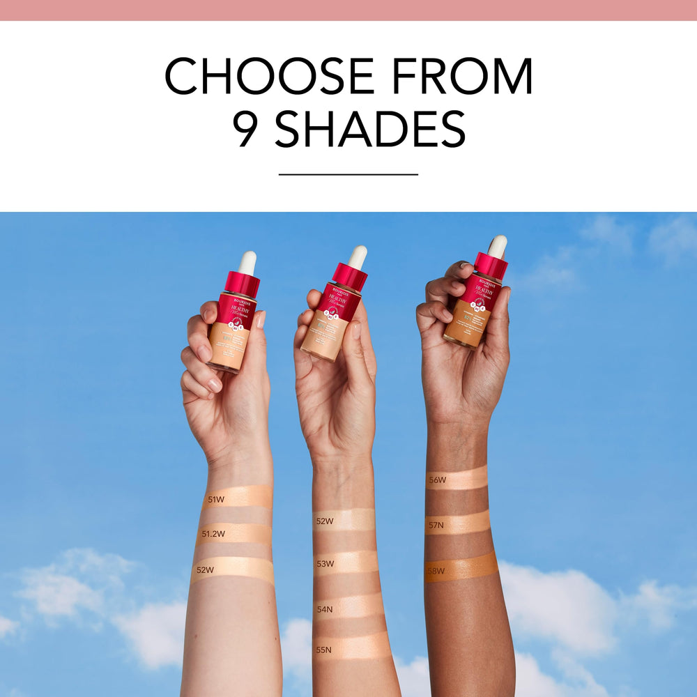 Bourjois Healthy Mix Serum packaging box highlights shade 52W Vanilla.