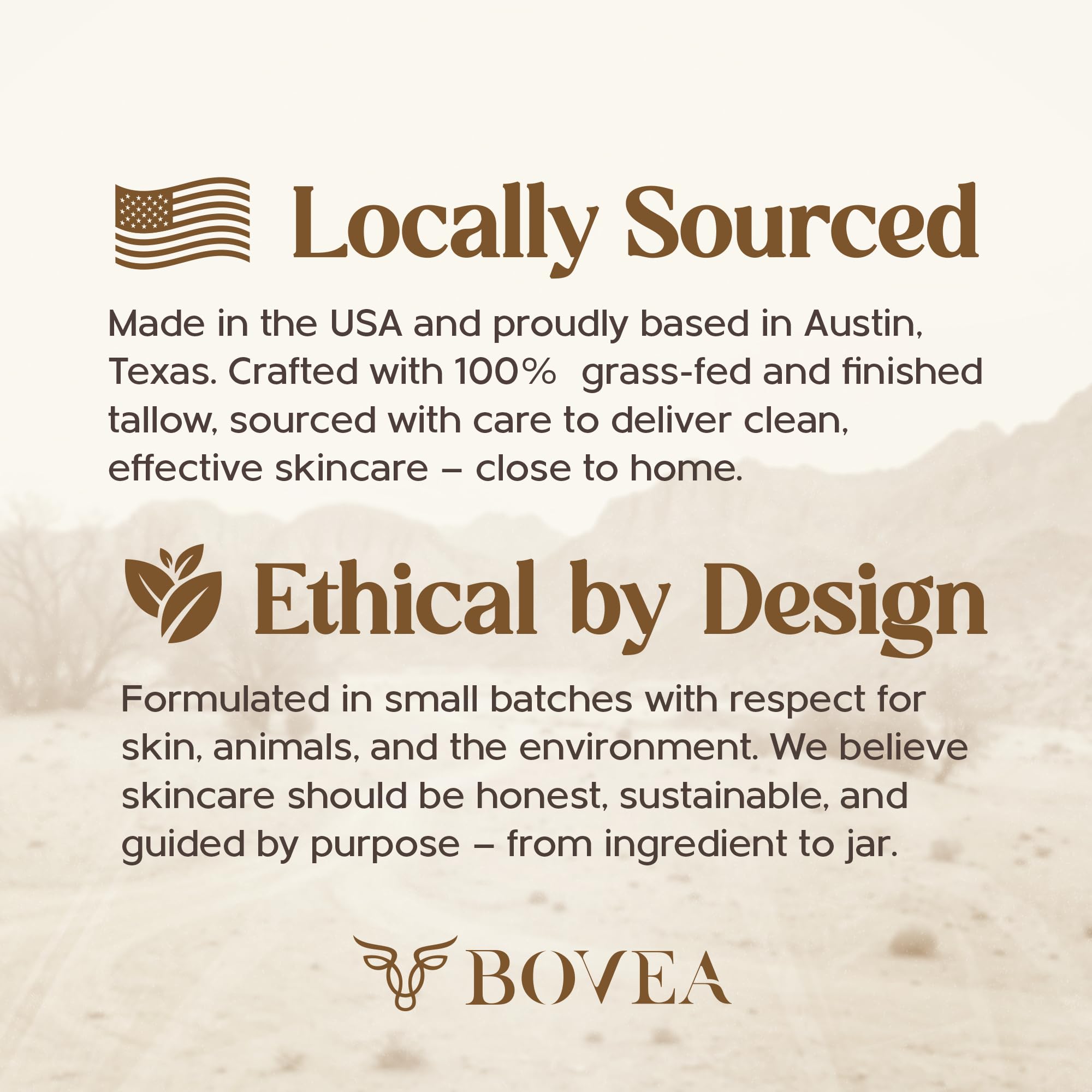 BOVEA balm with soft vanilla aroma enhances routine.