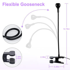 Bovmics portable desk lamp with gooseneck for flexible positioning.