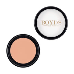 Swatches show creamy texture and buildable coverage for custom concealment.