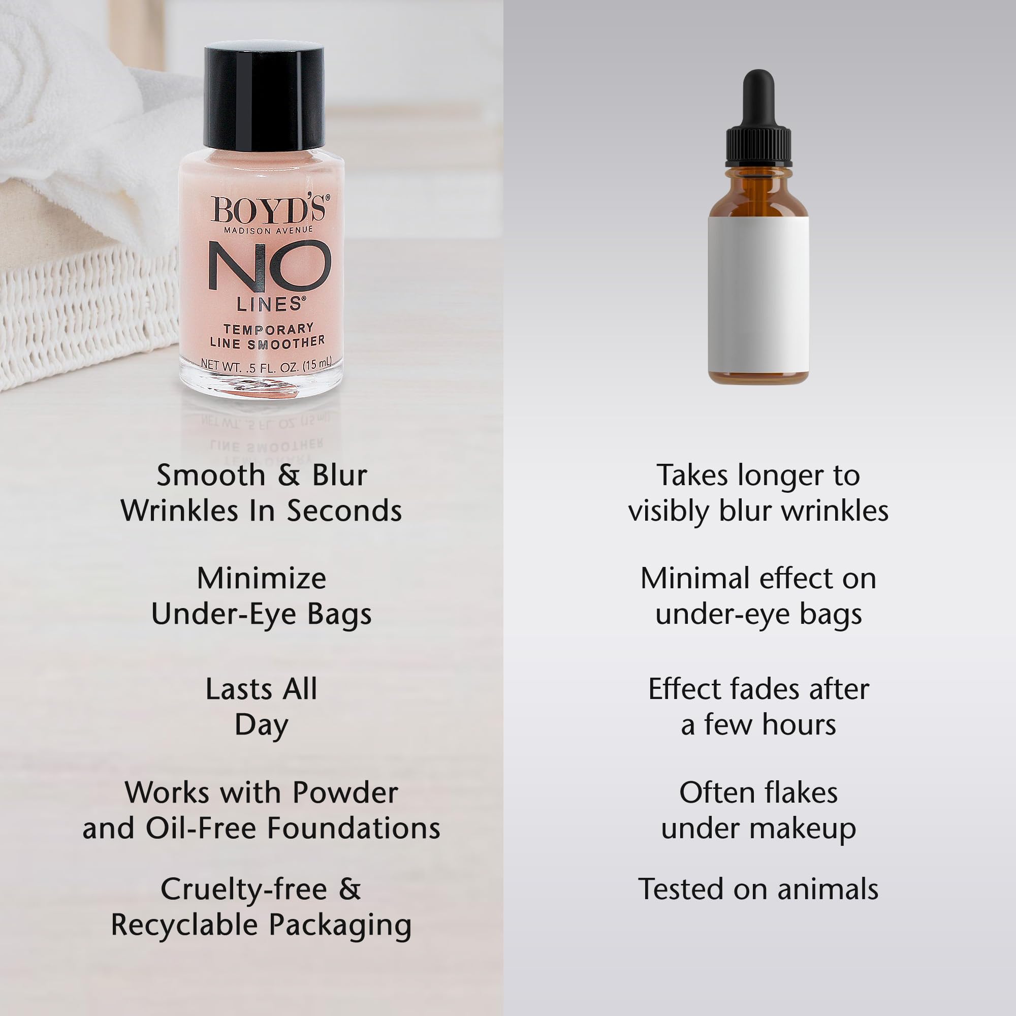 Made in USA label on Boyd's No Lines packaging