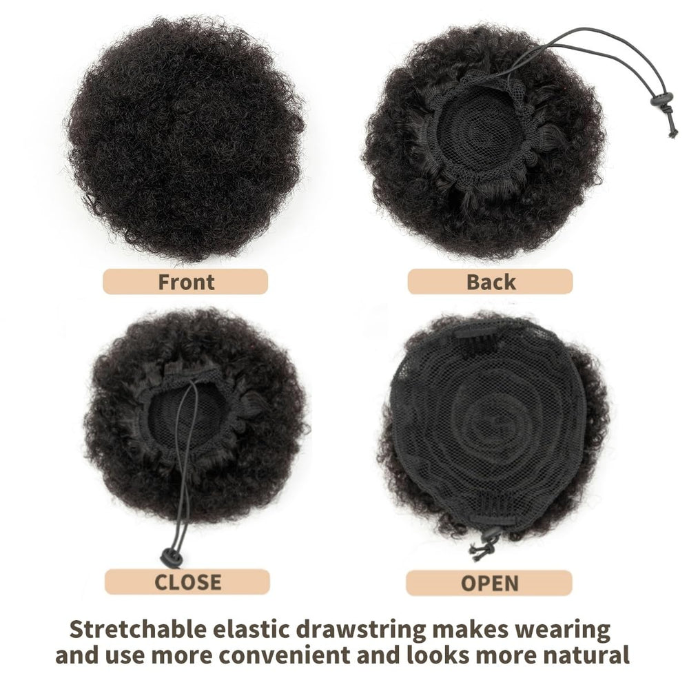 Boymia Afro Puff Ponytail bun style ready in seconds.