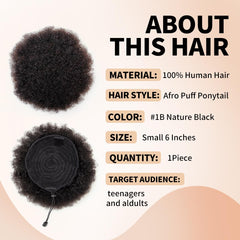 Boymia Afro Puff Ponytail clip-on system for effortless daily wear.