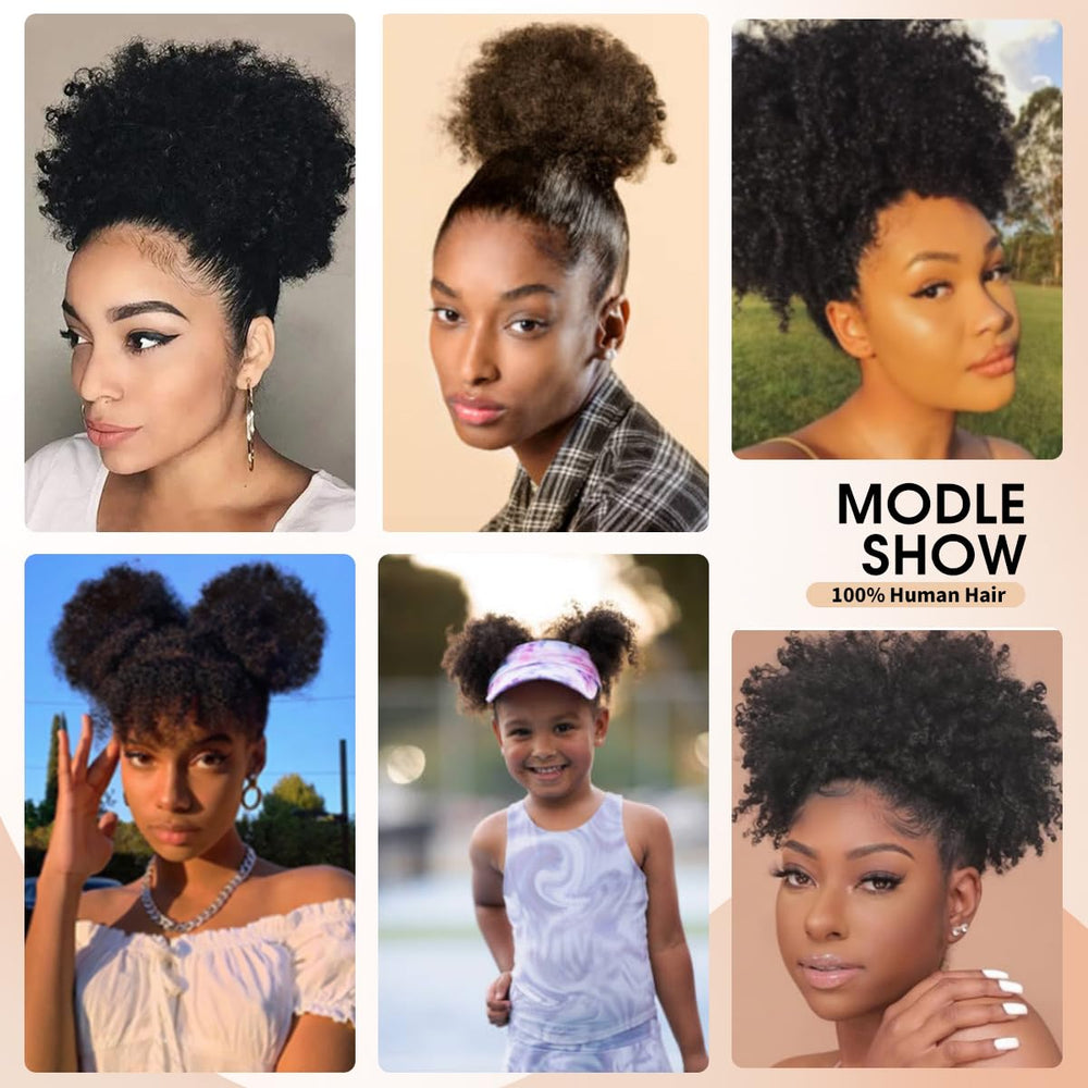 Boymia Afro Puff Ponytail durable and long-lasting shine.