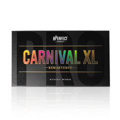 BPerfect Carnival XL Pro Remastered shade swatches show bold and neutral tones for easy day-night transitions.