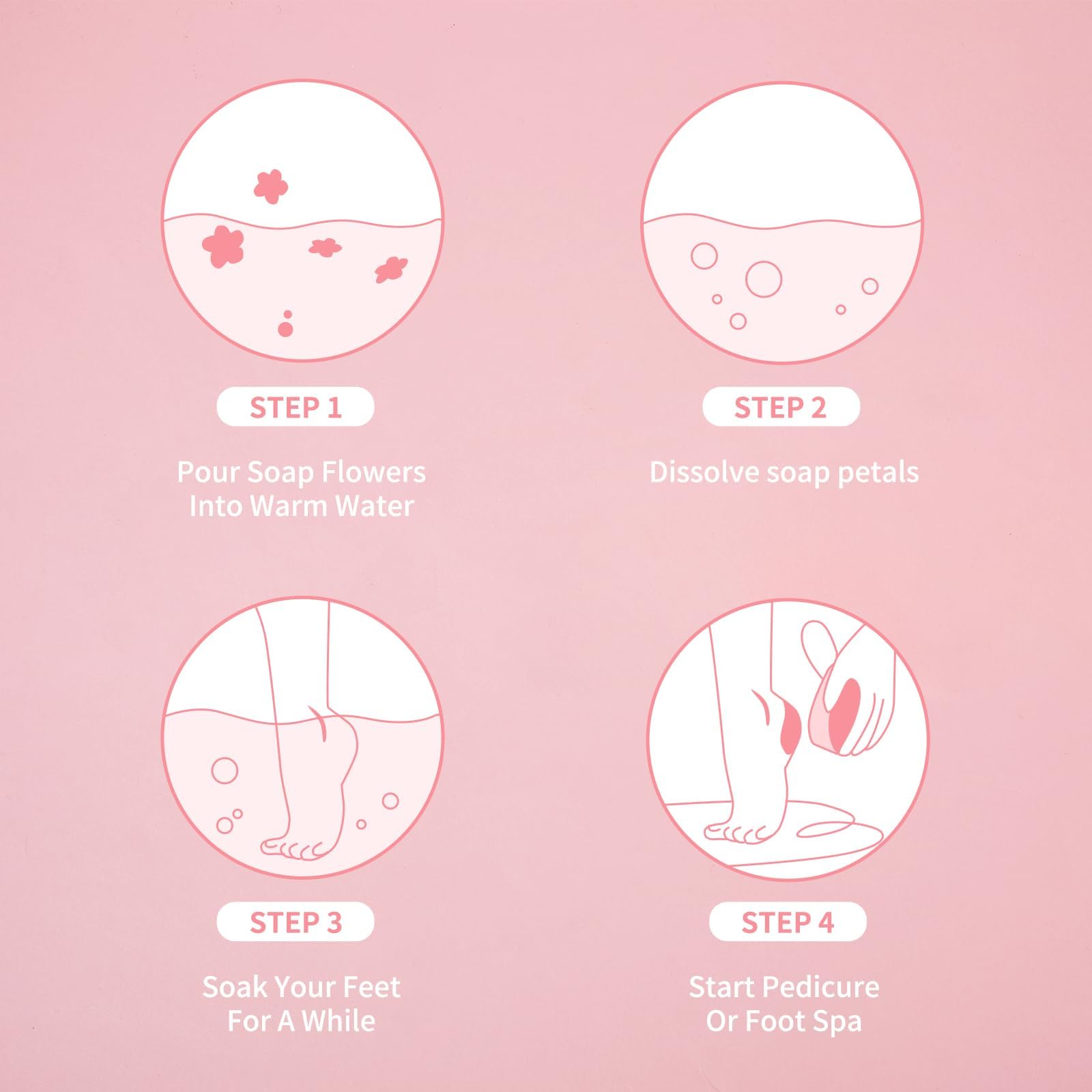 BPrettier soft foam in the pedicure bowl enhances cleansing
