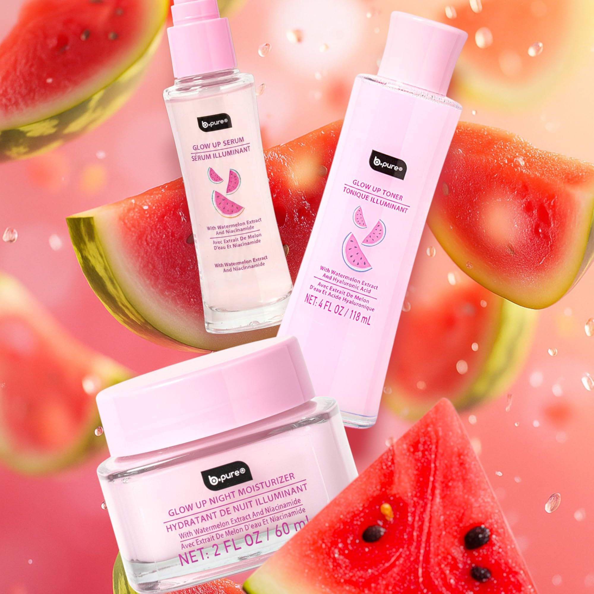 bpure Glow Up Night Moisturizer jar aids overnight moisture lock.