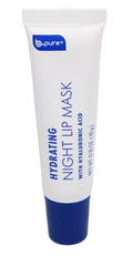 Bp Pure Hydrating Lip Mask packaging and applicator showing silky lips.
