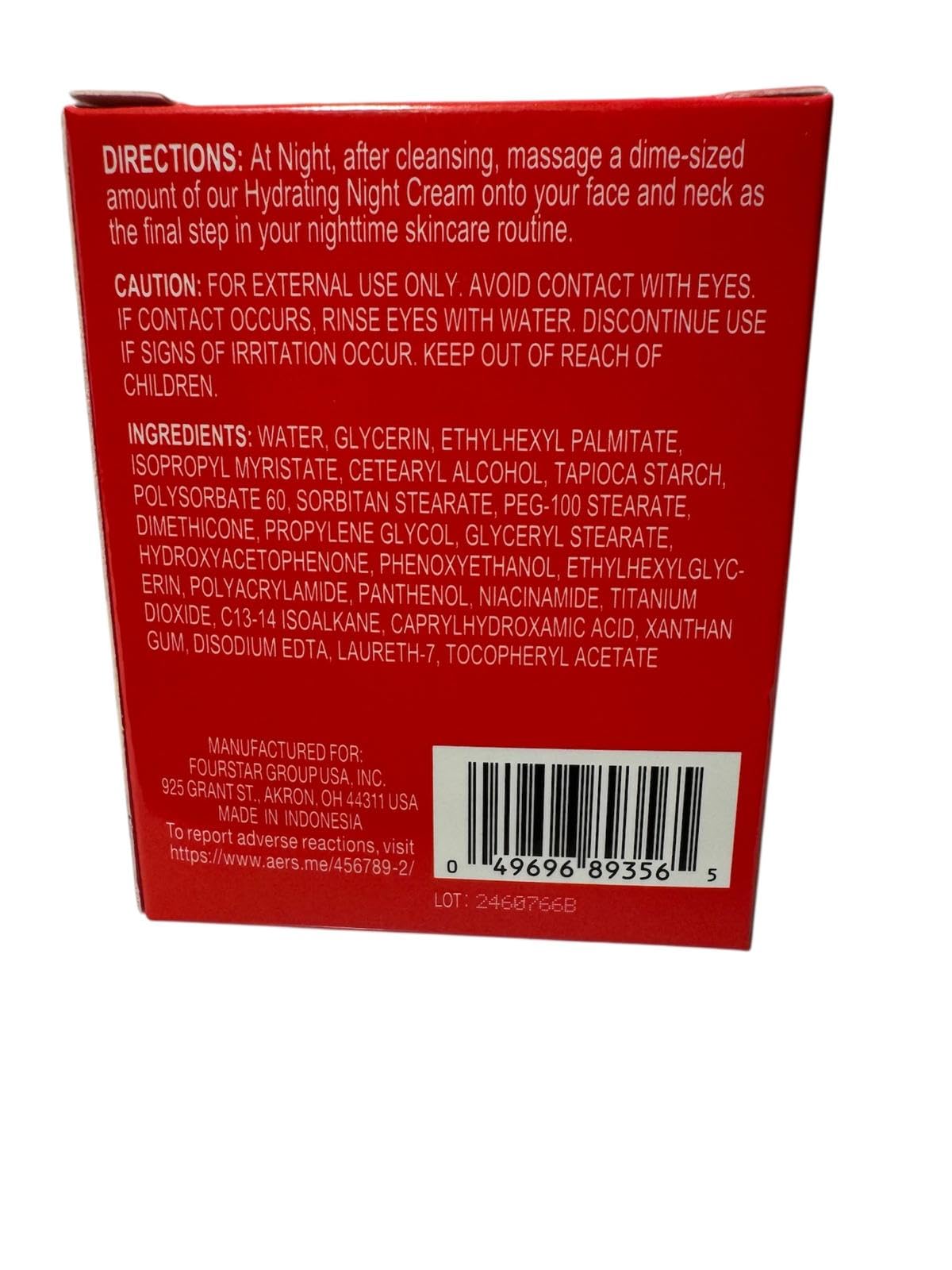 bpure Night Cream texture close-up highlighting rich, non-greasy moisturization