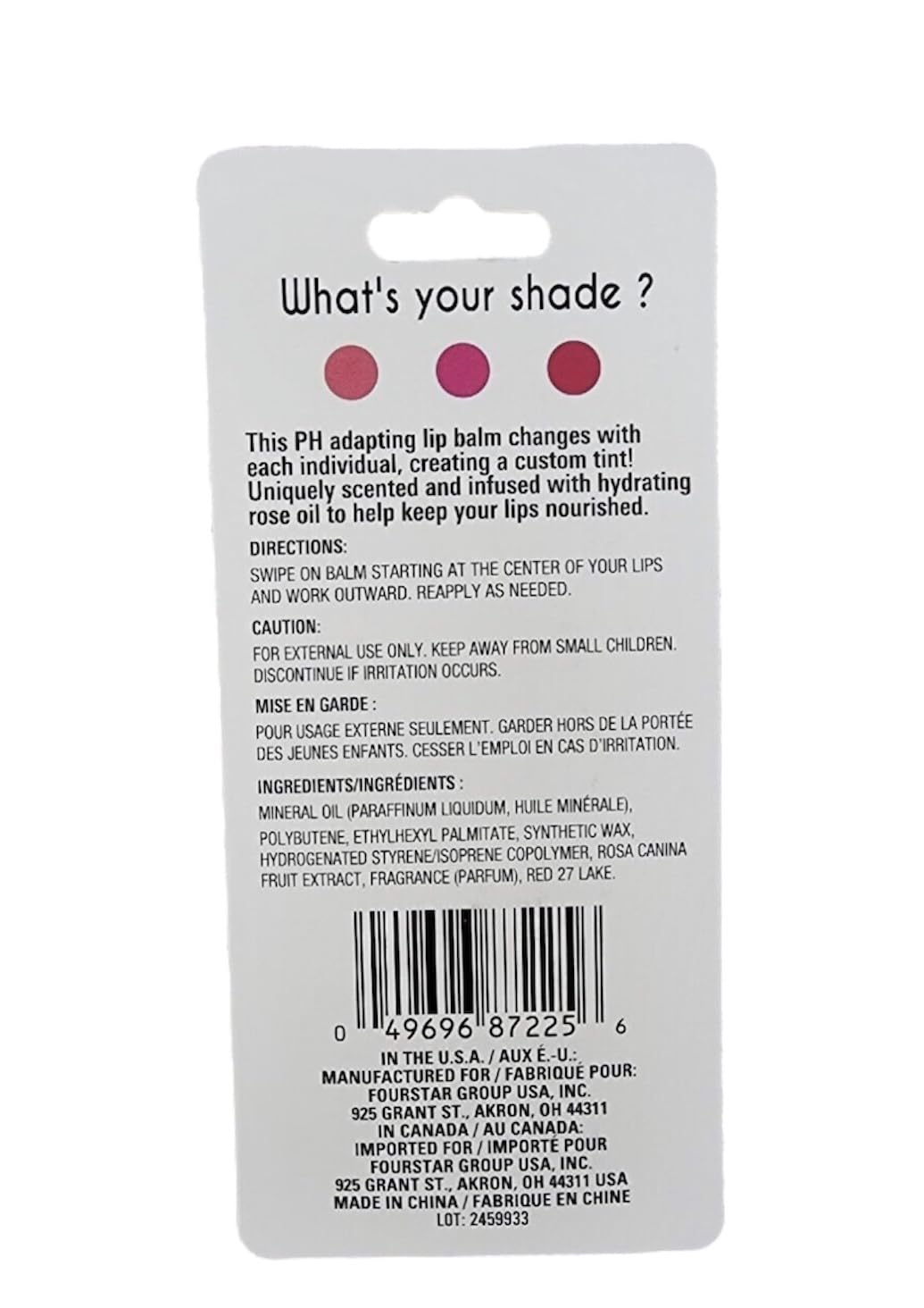 bpure tinted-rose lip balm closeup swatch reveals personalized tint