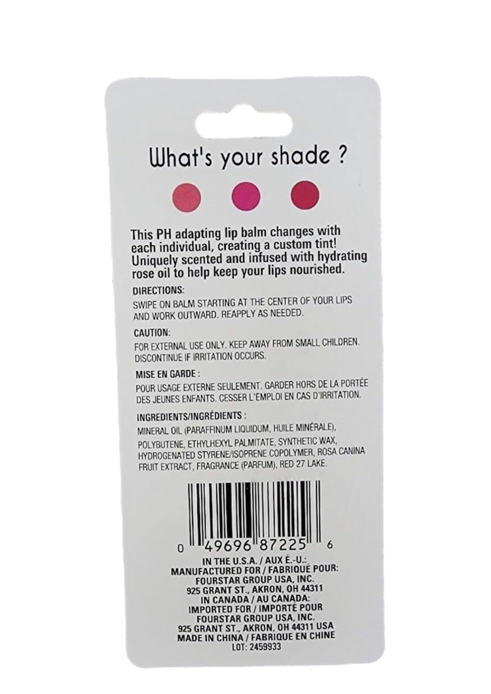 bpure tinted-rose lip balm closeup swatch reveals personalized tint