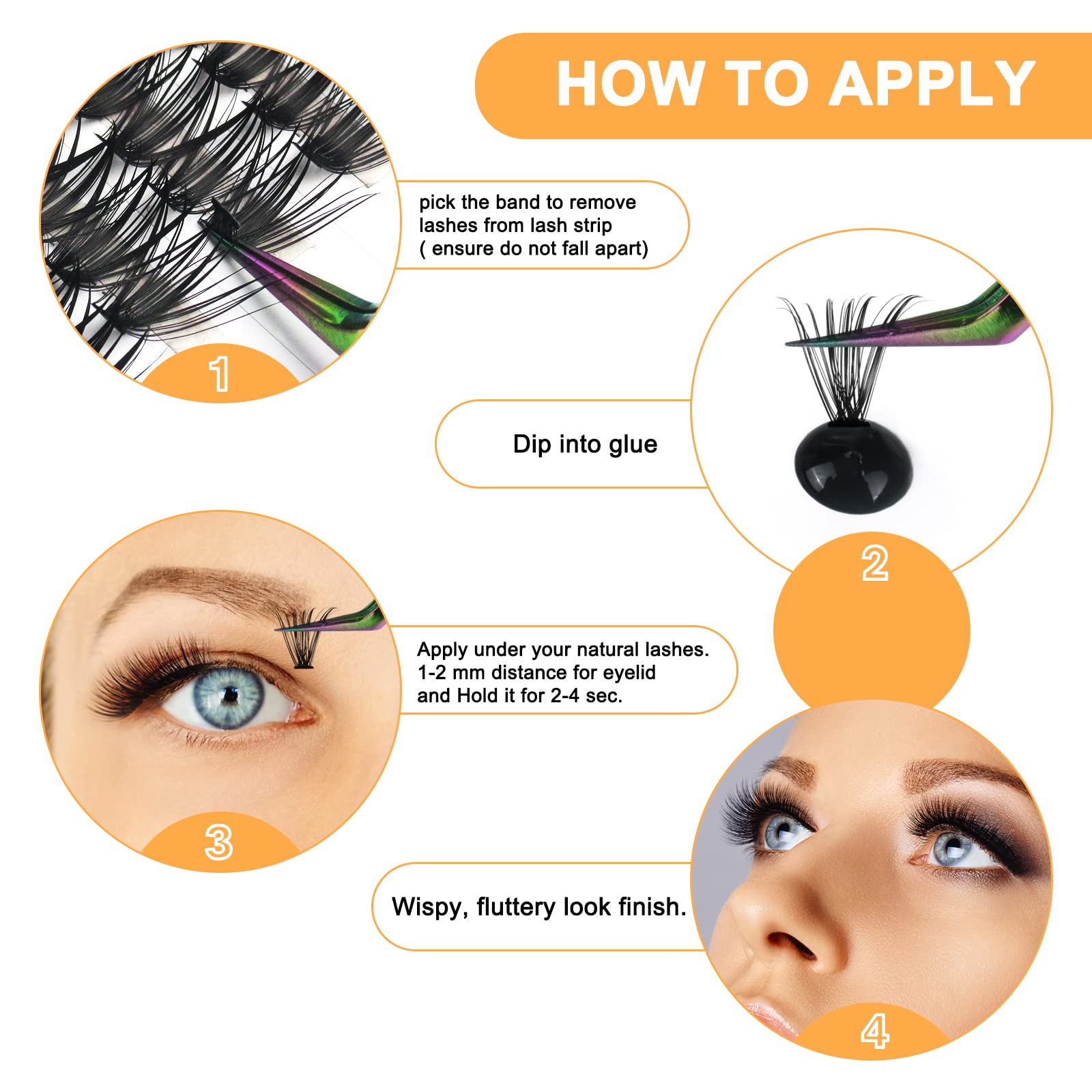 BQaugen application tweezers with clusters for precise placement.
