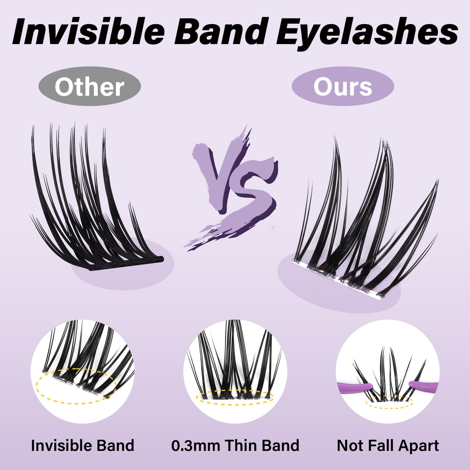 B&Qaugen Bella Lash Clusters 8-18mm mix for versatile looks.