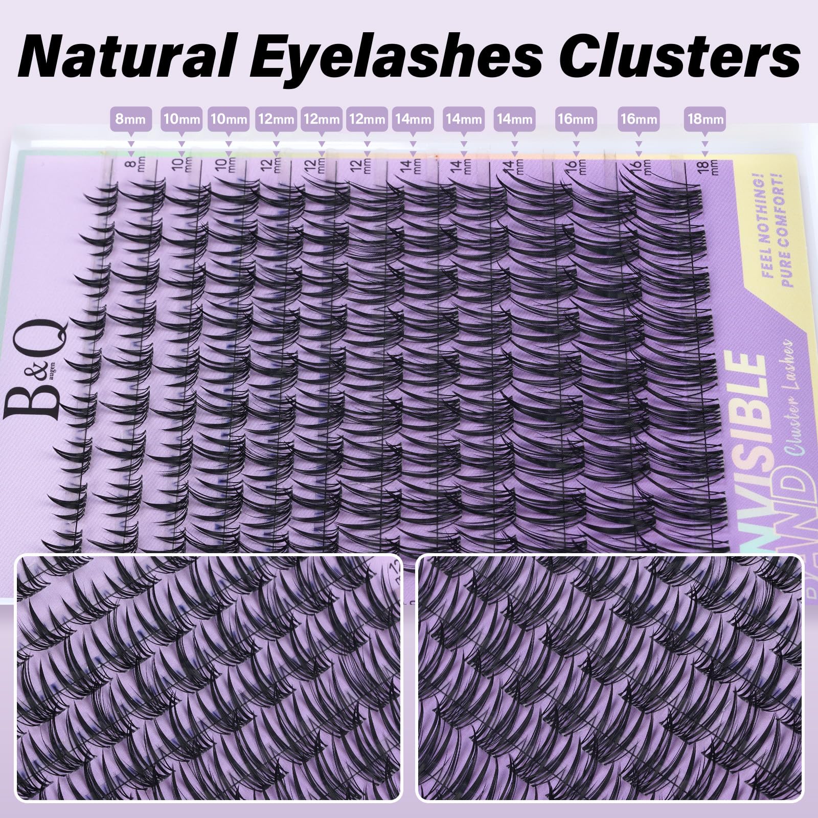 B&Qaugen Bella Lash Clusters apply beneath natural lashes for seamless blend.