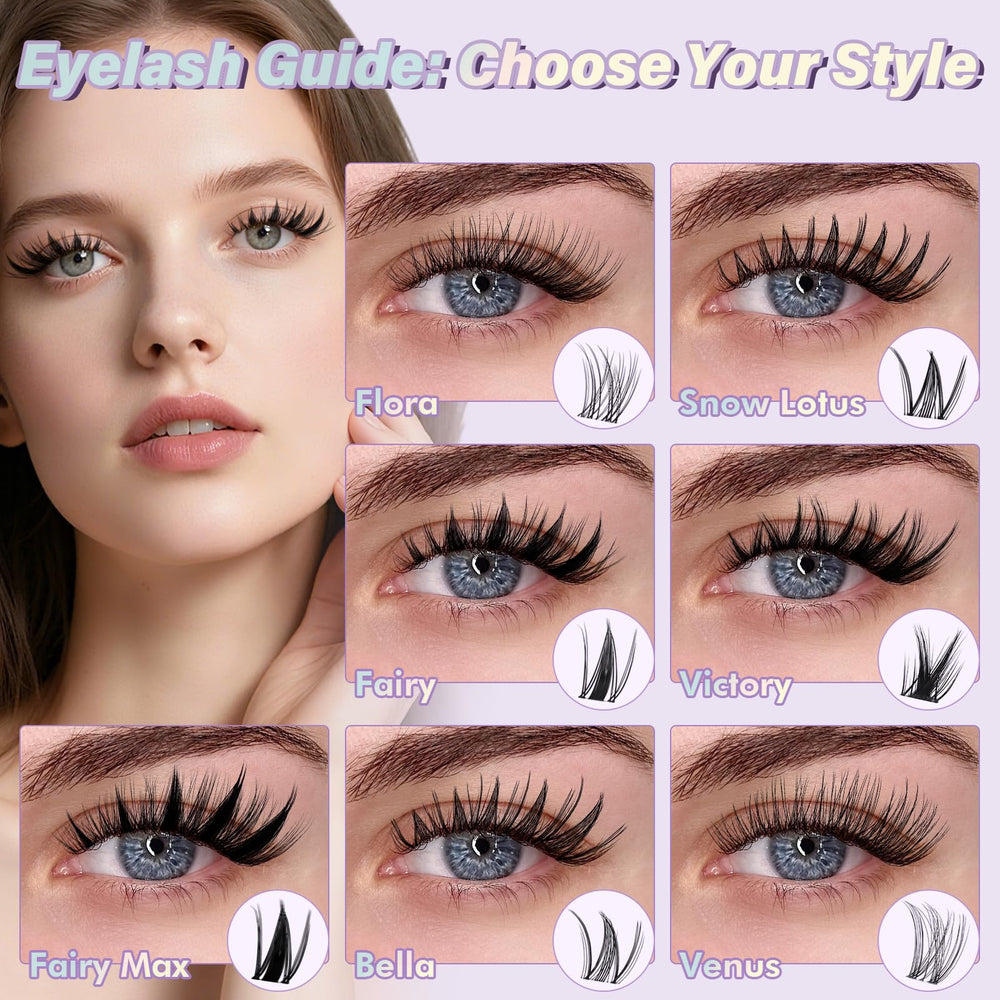 B&Qaugen Bella Lash Clusters lightweight comfort for long wear.