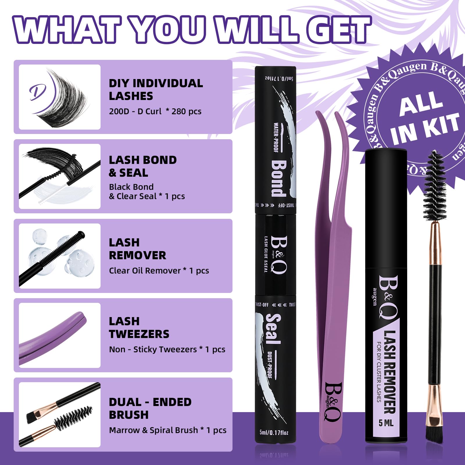 B&Qaugen complete lash application essentials for easy DIY extensions