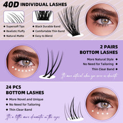 BQaugen bottom lashes 24pcs for bold eye accent