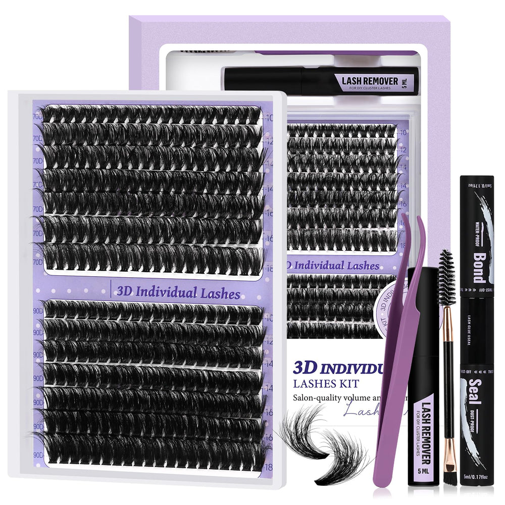 B&Qaugen fluffy lash clusters kit 7D90D: dense volume for dramatic eye look