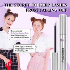 B&Qaugen Lash Sealer close-up shows natural, dry finish.