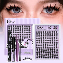 B&Qaugen Manga Lash Clusters Kit detailed view showing dramatic, natural-looking spikes.