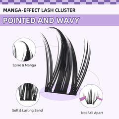 B&Qaugen Manga Lash Clusters Kit feather-soft fibers for comfortable all-day wear.