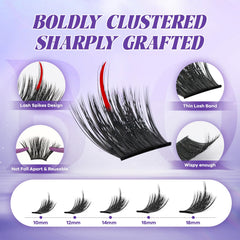 B&Qaugen Manga Lash Clusters lightweight spikes for comfortable wear