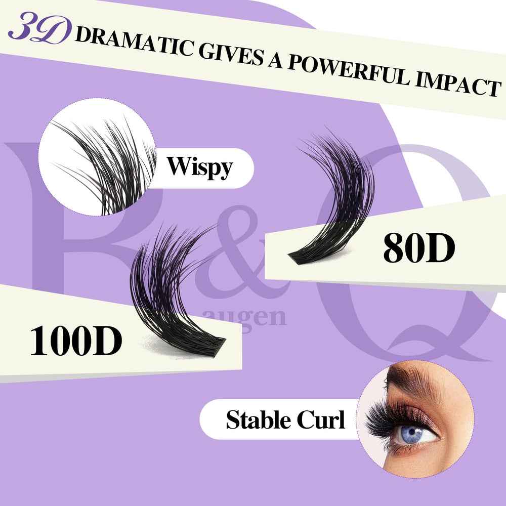 B&Qaugen premium cluster lashes lightweight and comfortable for all-day wear.