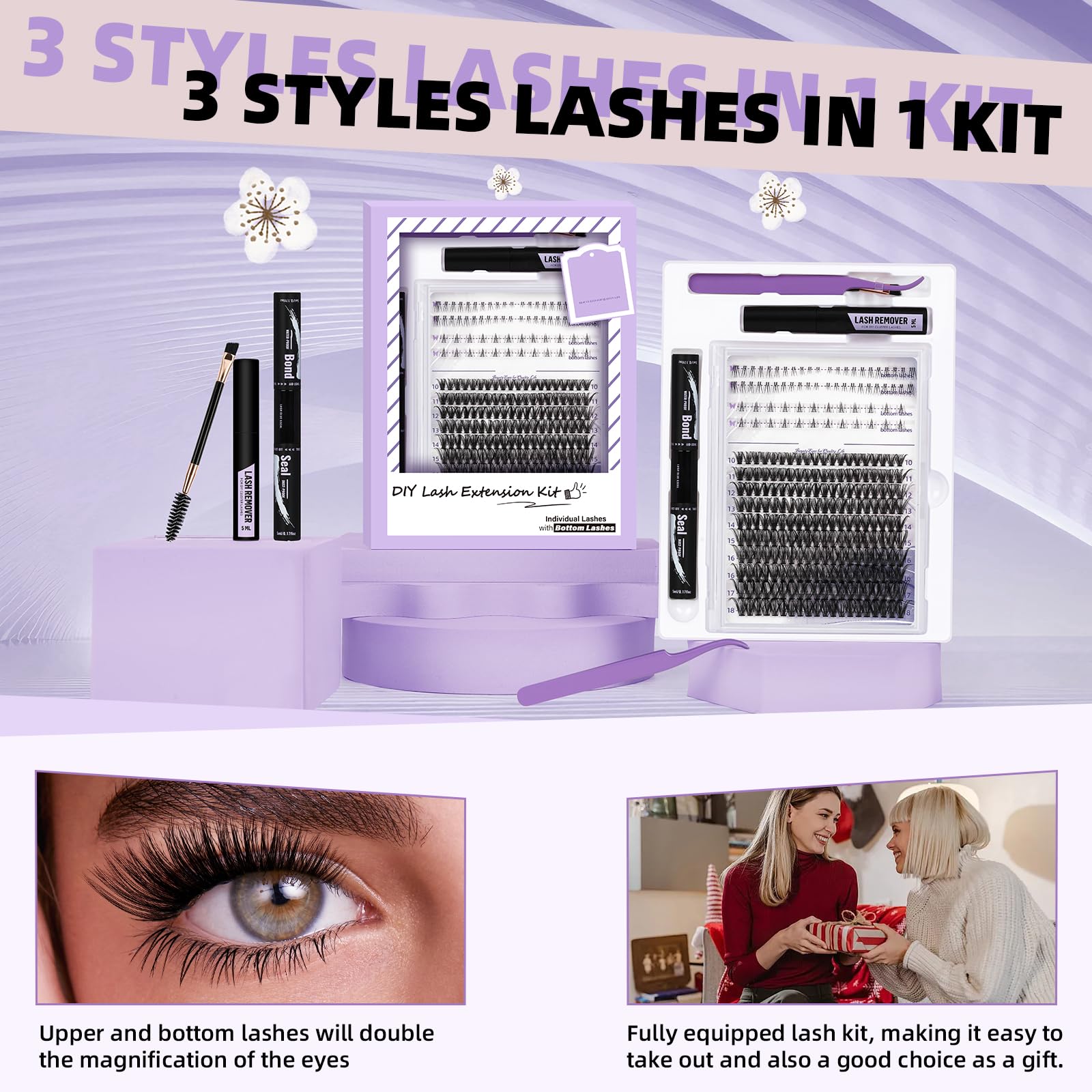 BQaugen scissors to cut bottom lash bands for perfect fit