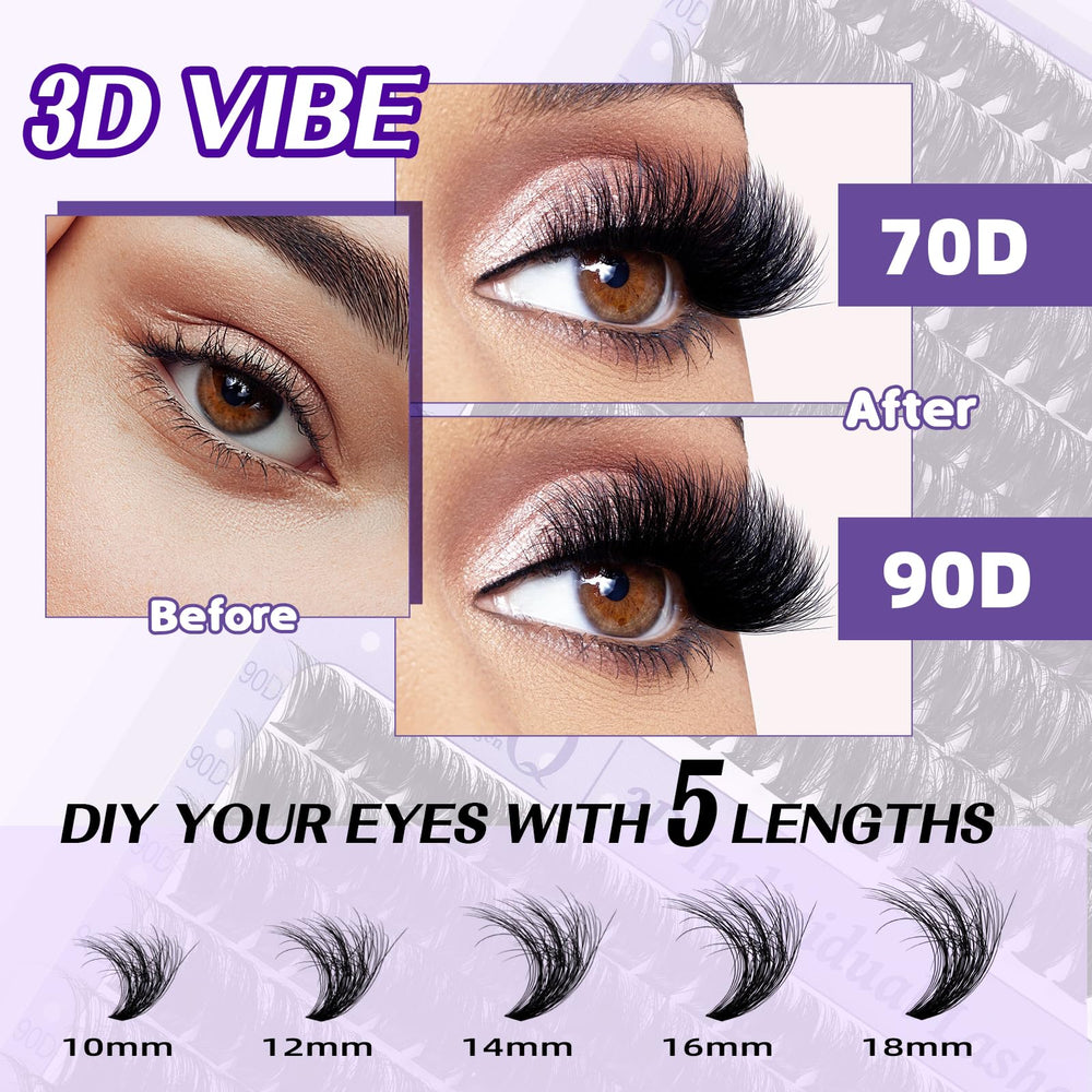 B&Qaugen wispy lash clusters natural look for everyday wear