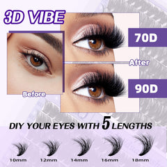 B&Qaugen wispy lash clusters natural look for everyday wear