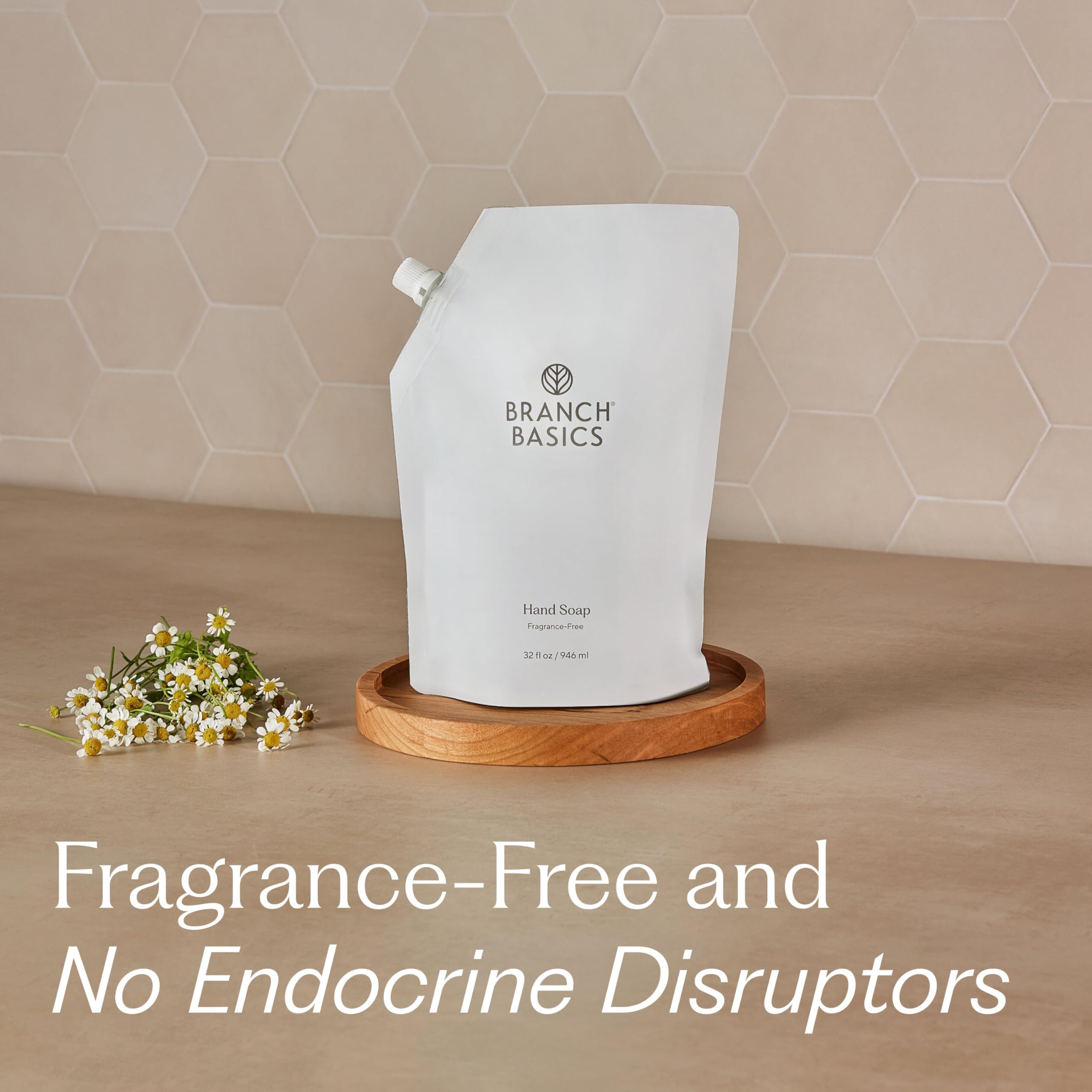 Soft, refreshed hands after washing with Branch Basics gel hand soap.