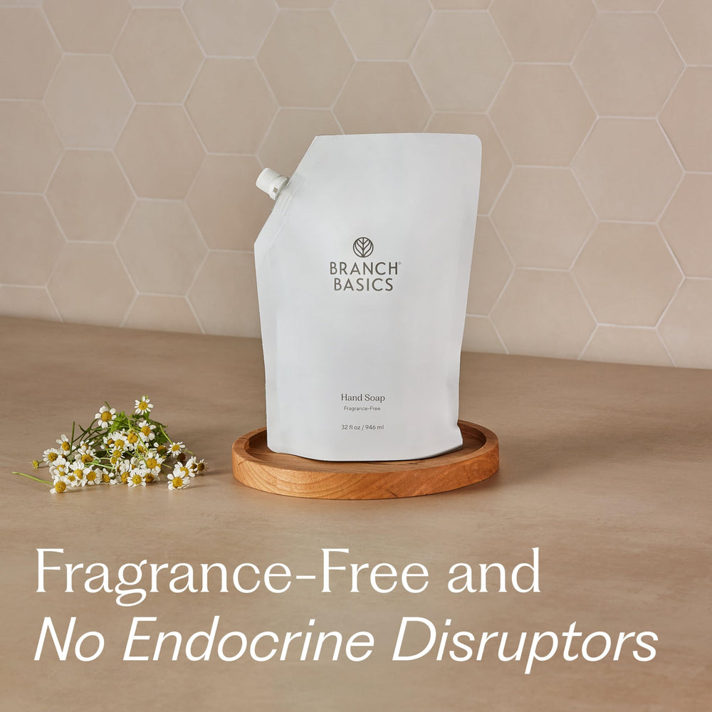 Soft, refreshed hands after washing with Branch Basics gel hand soap.