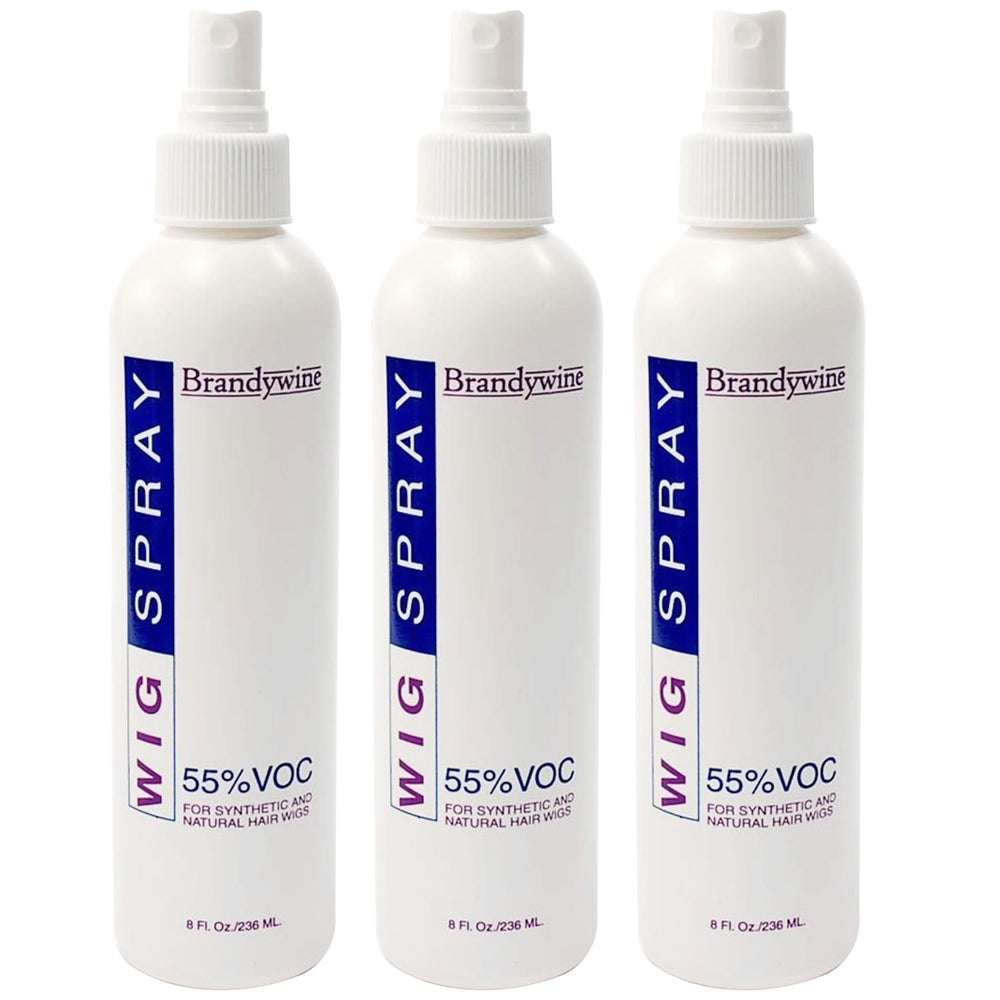 Brandywine non-aerosol wig spray bottle closeup for refreshed wigs