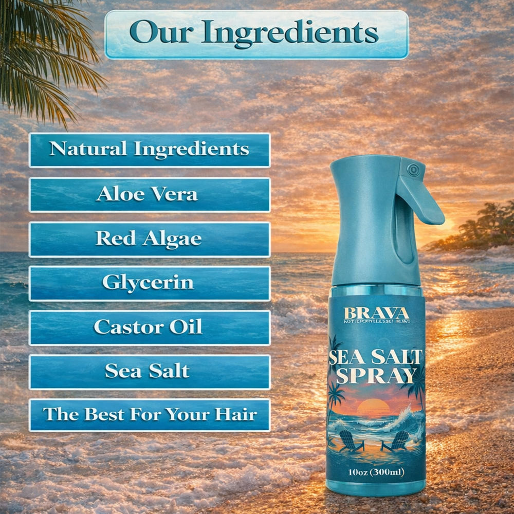 BRAVA Sea Salt Spray delivers a clean matte finish with no residue.