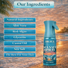 BRAVA Sea Salt Spray delivers a clean matte finish with no residue.