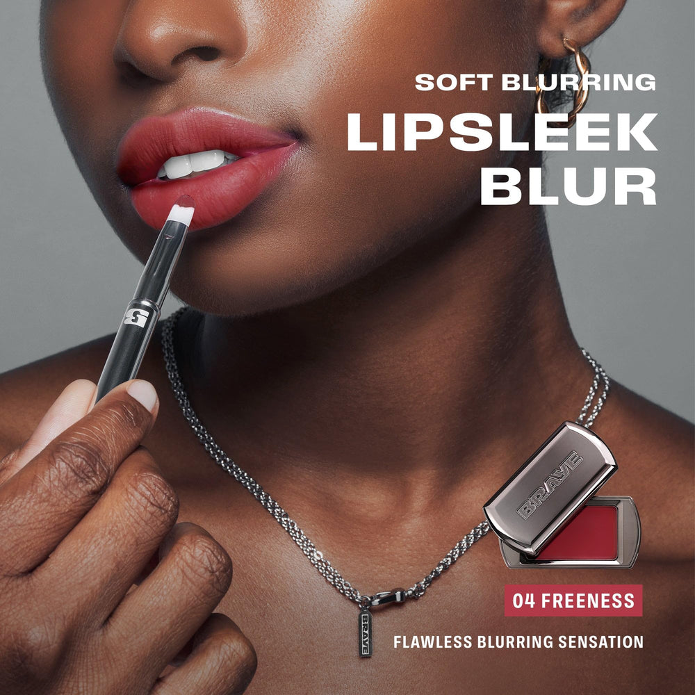 BRAYE Lipsleek Blur silky blur finish on lips and cheeks.